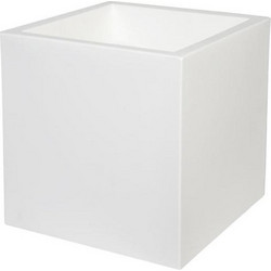 Plastona Cube Γλάστρα Εσωτερικού Χώρου Τετράγωνη Πλαστική Λευκή 45x45x45cm 030.CUBE45SWWH