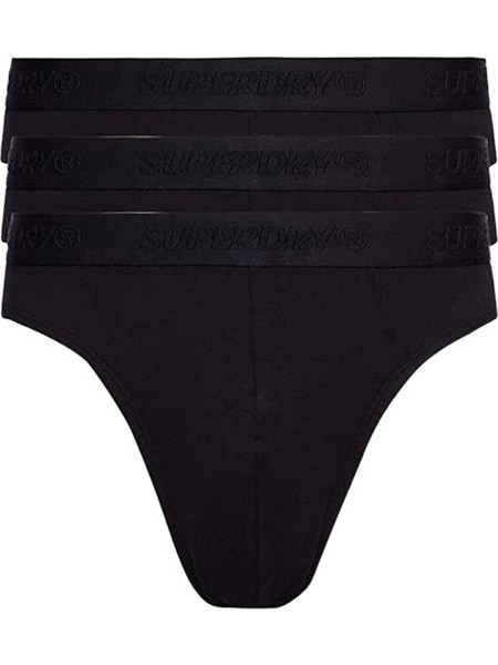 Superdry Ανδρικά Σλιπ Βαμβακερά Μαύρα 3Pack M3110010A
