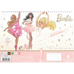 Gim Barbie Μπλοκ Ζωγραφικής 23x33cm 40 Φύλλων με Αυτοκόλλητα 349-93416