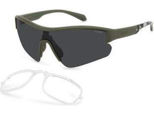 Polaroid Eyewear PLD7061/CI/S DLD/M99 Ανδρικός Σκελετός Γυαλιών Οράσεως με Clip-On Κοκάλινος Μαύρος