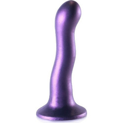 Ouch! Ultra Sofr Curvy Dildo με Βεντούζα 17cm Μωβ