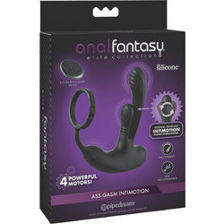 Pipedream Anal Fantasy Ass-Gasm IntiMotion Πρωκτική Σφήνα Tail Plug με Δόνηση Μαύρη D-246315