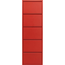 Kare Design Παπουτσοθήκη Μεταλλική Caruso 5 Κόκκινη M50xΠ15xΥ173cm KA-71082