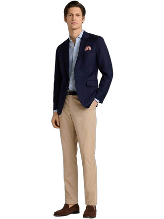 Hackett Ανδρικό Παντελόνι Chino Ελαστικό Slim Εφαρμογή Μπεζ HM2100068R