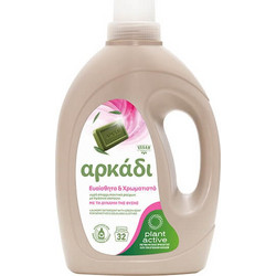Αρκάδι Ευαίσθητα & Χρωματιστά Υγρό Απορρυπαντικό Πλυντηρίου Οικολογικό για Χρωματιστά 32 Μεζούρες 1.45lt