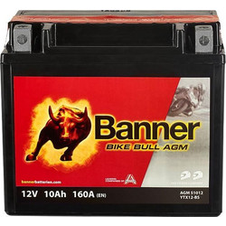 Banner Μπαταρία Μοτοσυκλέτας YTX12-BS 160A 10Ah