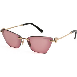 Tiffany & Co TC3120 62428H Γυναικεία Γυαλιά Ηλίου Cat Eye Μεταλλικά Χρυσά με Καφέ Φακό