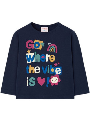 Boboli Παιδικό T-Shirt Μακρυμάνικο Navy Μπλε 304074-2440
