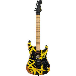 EVH Eddie Van Halen Frankie Ηλεκτρική Κιθάρα ST Style με Μαγνήτες HSS & Ταστιέρα Maple Black Yellow