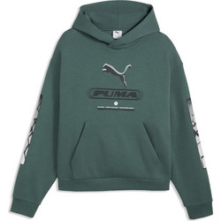 Puma Sport Street Boxy Graphic Hoodie Ανδρικό Αθλητικό Φούτερ με Κουκούλα Χακί 694322-69
