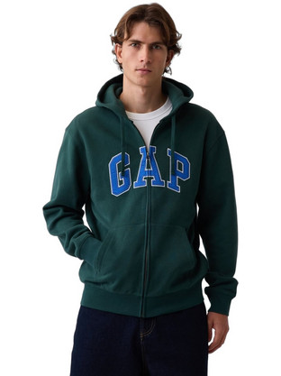 Gap Ανδρική Ζακέτα Φούτερ με Φερμουάρ Χακί 715005057
