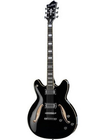 Hagstrom Viking Deluxe Ηλεκτρική Κιθάρα Semi-Hollow με Μαγνήτες HH Black