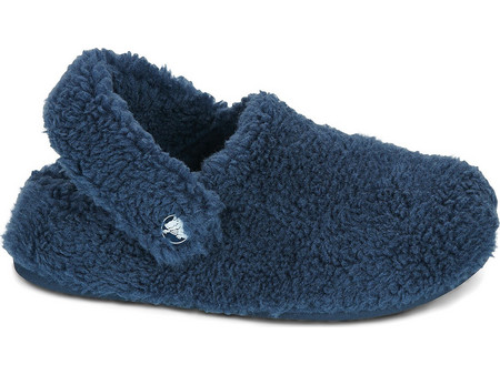 Crocs Ανατομικές Χειμερινές Παιδικές Παντόφλες για Αγόρι με Γούνα Navy Μπλε 210856-410