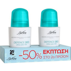 Bionike Defence Deo Ultra Care Αποσμητικό Roll On 48h Χωρίς Αλουμίνιο 2x50ml