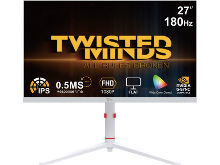 Twisted Minds Frost Series IPS HDR Gaming Monitor 27" 1920x1080 FHD 180Hz 0.5ms