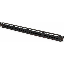 Roline 26.11.0349 Patch Panel Keystone Rack 1U 19" 24 Θυρών Cat.5e Unshielded UTP