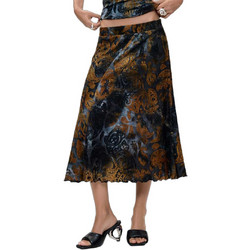 Desigual Μίντι Φούστα Υφασμάτινη Ψηλόμεση Navy Μπλε Ταμπά 26WWFK04-5030