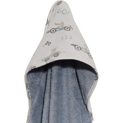 Baby Oliver Des 421 Βρεφικό Μπουρνούζι Κάπα Λευκό Μπλε 75x75cm