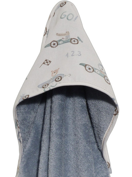 Baby Oliver Des 421 Βρεφικό Μπουρνούζι Κάπα Λευκό Μπλε 75x75cm