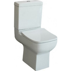 Inter Ceramic Dante Λεκάνη Τουαλέτας Δαπέδου Πίσω Σιφώνι με Καζανάκι & Κάλυμμα Λευκή 6988354274589