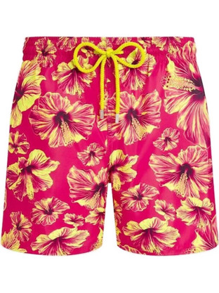 Vilebrequin Ανδρικό Μαγιό Σορτς Floral Φούξια MAHEJ319-126