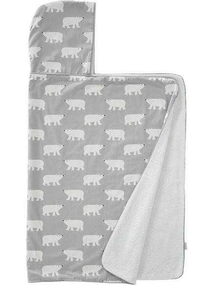 Fresk Polar Bear Βρεφικό Μπουρνούζι Κάπα Γκρι 100x75cm