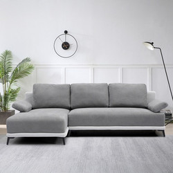 Ravenna Milford Γωνιακός Καναπές Αριστερή Γωνία Γκρι 260x138x85cm GREY-DARK
