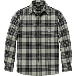Carhartt Ανδρικό Πουκάμισο Βαμβακερό Καρό Μακρυμάνικο Κανονική Γραμμή Γκρι 107010-GR9SREG