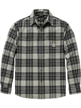 Carhartt Ανδρικό Πουκάμισο Βαμβακερό Καρό Μακρυμάνικο Κανονική Γραμμή Γκρι 107010-GR9SREG