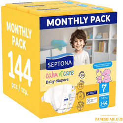 Septona Calm N' Care Monthly Pack Πάνες No7 15+kg 144τμχ