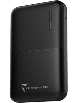 Techmade Power Bank 5000mAh με 2 Θύρες USB-A Black