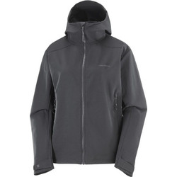 Salomon Γυναικείο Μπουφάν Χειμωνιάτικο Softshell Μακρύ Αδιάβροχο Αντιανεμικό Ανθρακί LC2656500