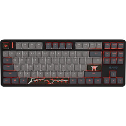 Fury Kanabo K6 Μηχανικό Gaming Πληκτρολόγιο TenKeyLess με Gateron Magnetic Orange Διακόπτες RGB Black