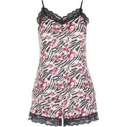 Gsecret Babydoll Καλοκαιρινό Μαύρο Κόκκινο AH7278-38544