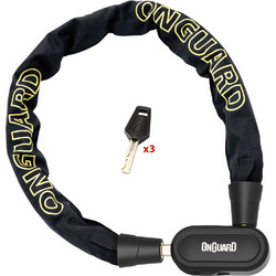 OnGuard FastLock 8283 Αντικλεπτική Αλυσίδα Μηχανής με Κλειδαριά & Συναγερμό 120cm Μαύρη