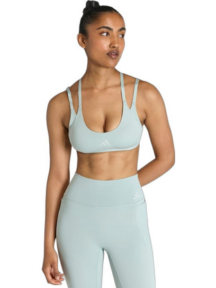 Adidas Optime Workout Αθλητικό Μπουστάκι με Χαμηλή Στήριξη & Αφαιρούμενη Ενίσχυση Γαλάζιο JZ5099