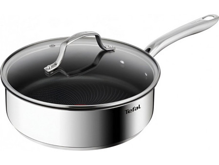 Tefal Infinite Σωτέζα Ανοξείδωτη Αντικολλητική Titanium Επίστρωση με Καπάκι 24cm H8153225