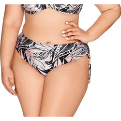 Ava Ψηλόμεσο Bikini Slip Μαύρο Σομόν SF220/2