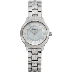 Timex Γυναικείο Ρολόι με Ασημί Μεταλλικό Μπρασελέ TW2Y38400