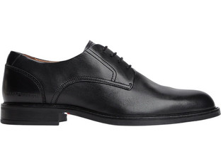 Tommy Hilfiger Ανδρικά Σκαρπίνια Derby Δερμάτινα Μαύρα FM0FM06023-BDS
