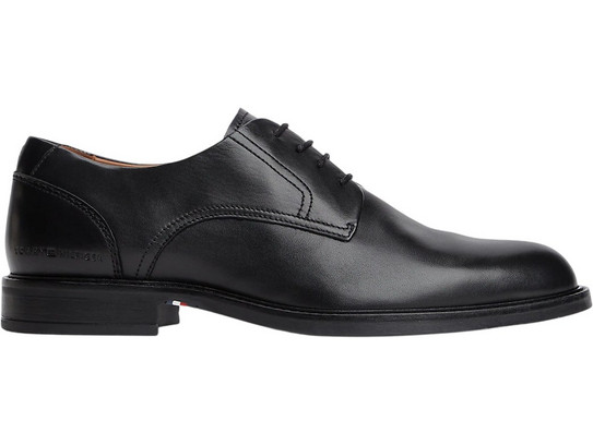 Tommy Hilfiger Ανδρικά Σκαρπίνια Derby Δερμάτινα Μαύρα FM0FM06023-BDS