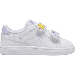 Puma Smash 3.0 Παιδικά Sneakers Λευκά Λιλά Κίτρινα 397287-10