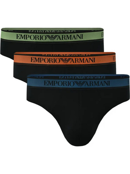 Emporio Armani Ανδρικά Σλιπ Βαμβακερά Μαύρα 3Pack EM000258AF25019-MC061