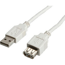 Value 11.99.8949 Καλώδιο USB-A Male 2.0 to USB-A Female 1.8m White