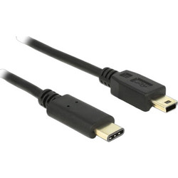DeLOCK 83336 Καλώδιο USB-B Mini Male 2.0 to USB-C Male 2m Black
