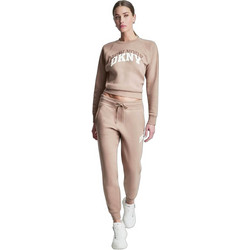 DKNY Γυναικείο Παντελόνι Φόρμας με Λάστιχο Μπεζ DP6P3896
