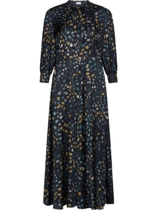 Marella Midi Καθημερινό Φόρεμα Μεταξωτό Navy Μπλε 2623226211-001