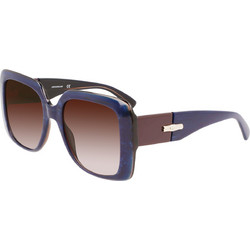 Longchamp LO713S-403 Γυναικεία Γυαλιά Ηλίου Τετράγωνα Κοκάλινα Μωβ με Καφέ Φακό