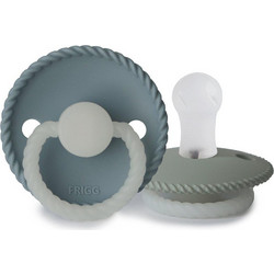 Frigg Rope Πιπίλες Σιλικόνης Νυκτός 0-6m Stone Blue Sage 2τμχ