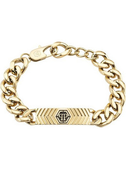 Philipp Plein Tag Ανδρικό Βραχιόλι Ταυτότητα από Ατσάλι Xρυσό PJ0AA29BU